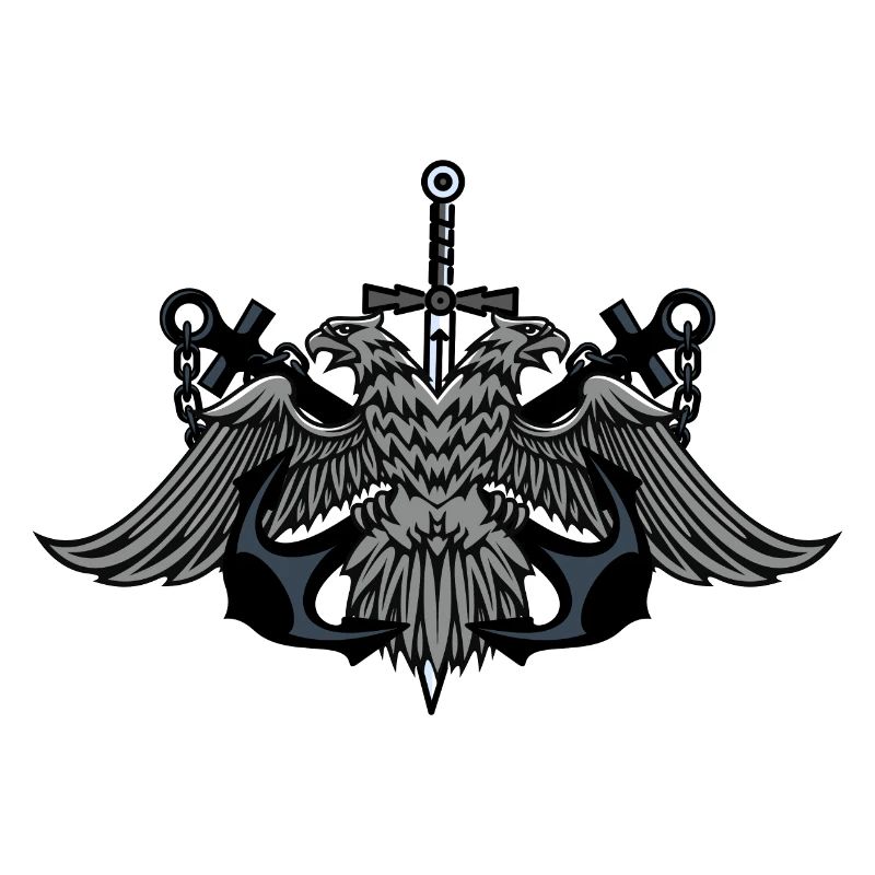 Twin Eagle Crest with Sword