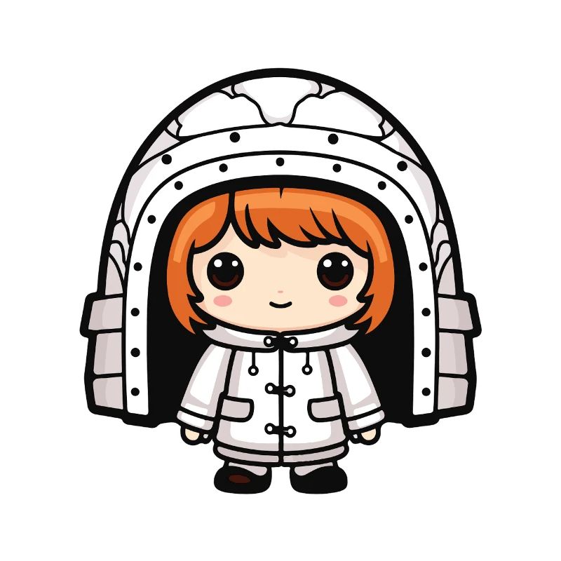 Winter Eskimo Iglu Comic