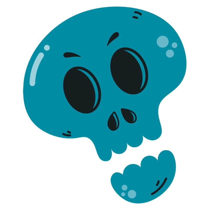 Melted Blue Skull