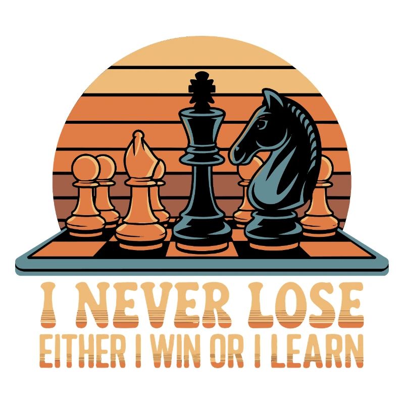Chess Saying - I Never Lose