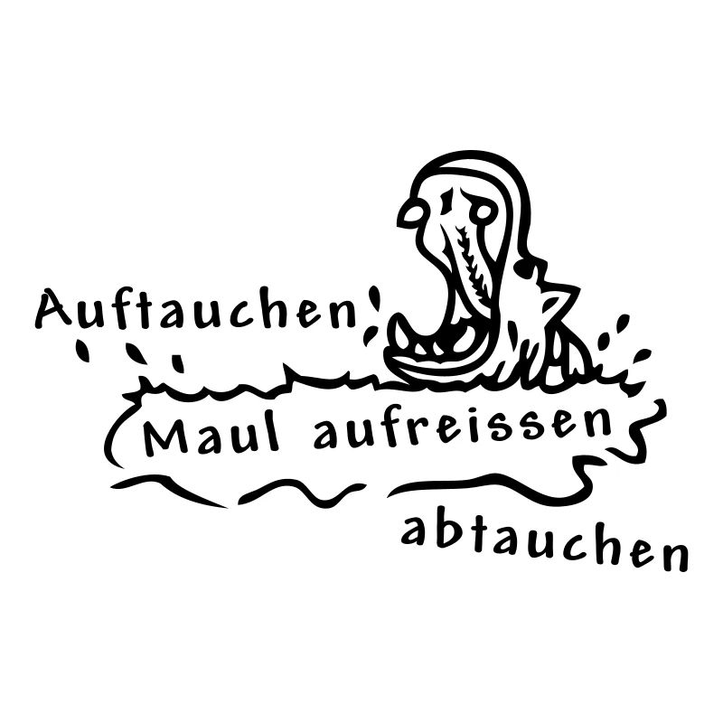 Hippo, Nilpferd, Spruch