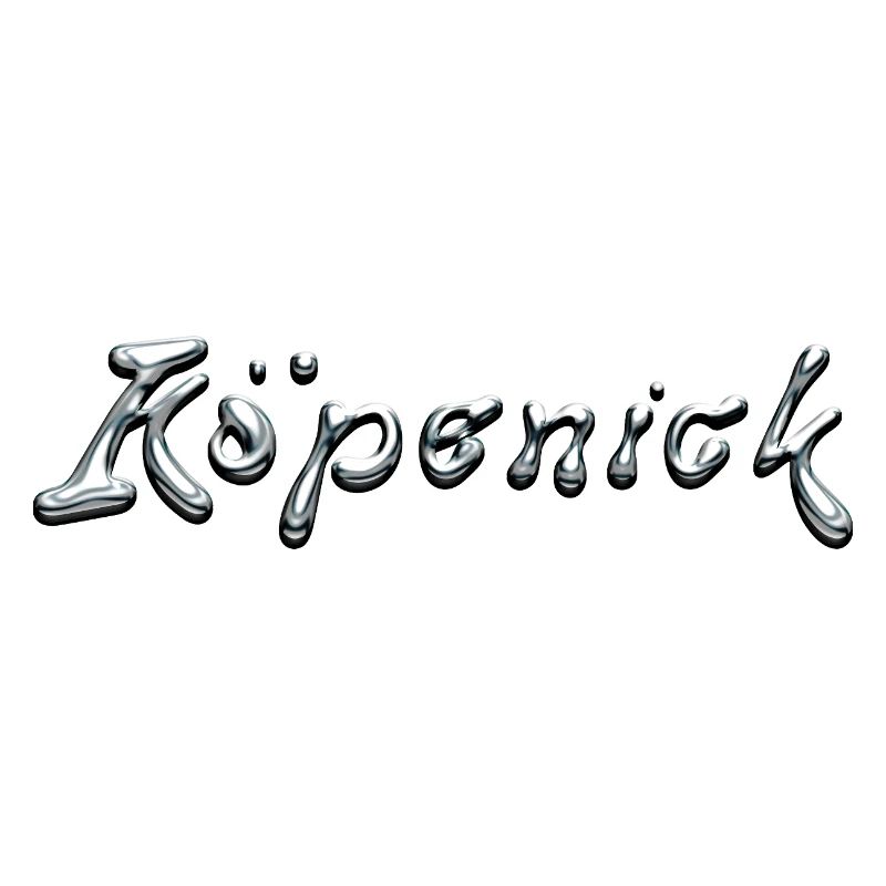 Köpenick Liquid Chrome Typography