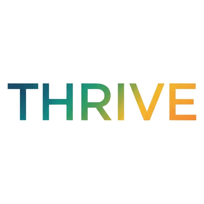 Lettrage dégradé Thrive