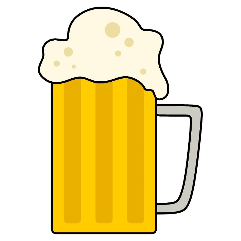 Illustration de chope de bière mousseuse