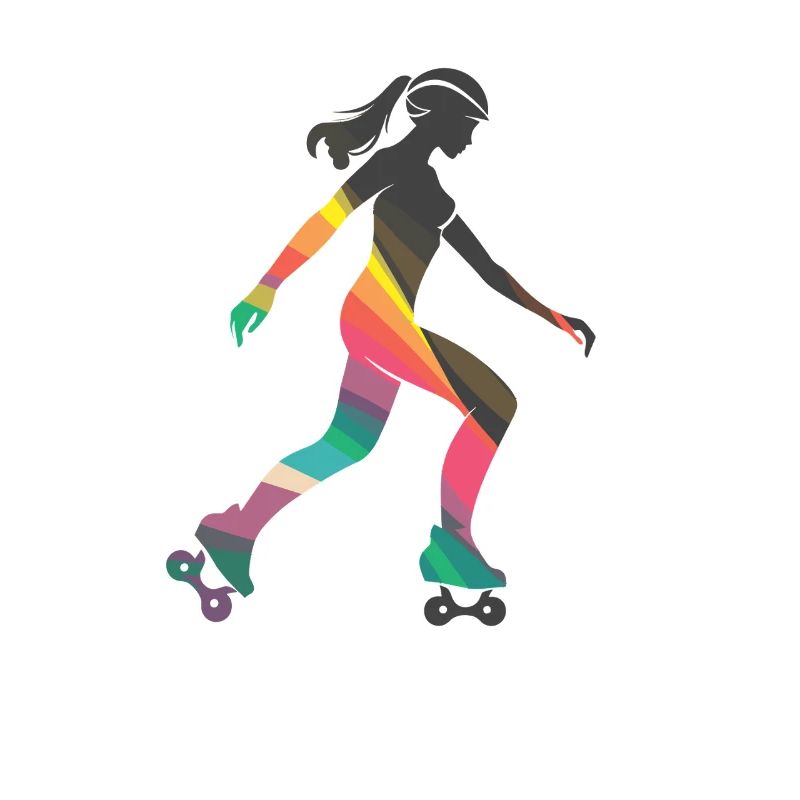 Rollschuhfahrendes Mädchen