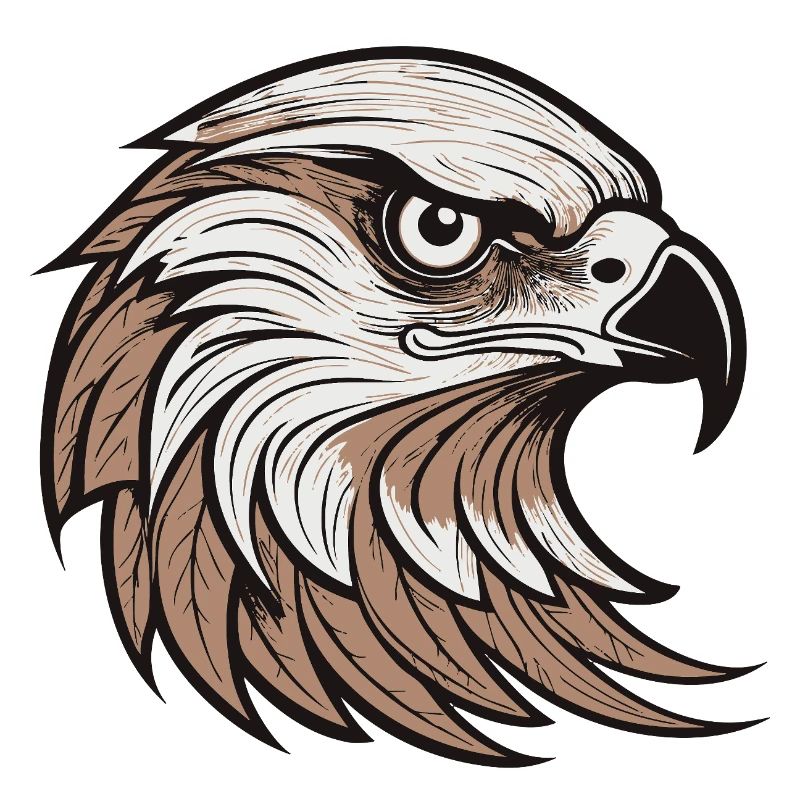 Majestic Eagle Head Illustration