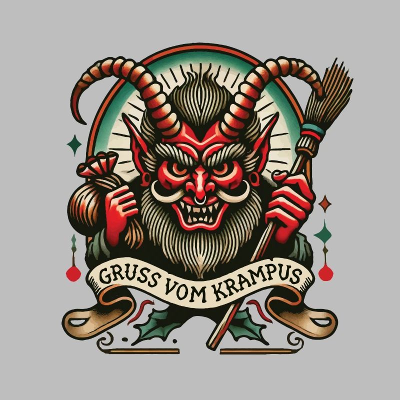Salutations de Krampus Dark Christmas Folklore