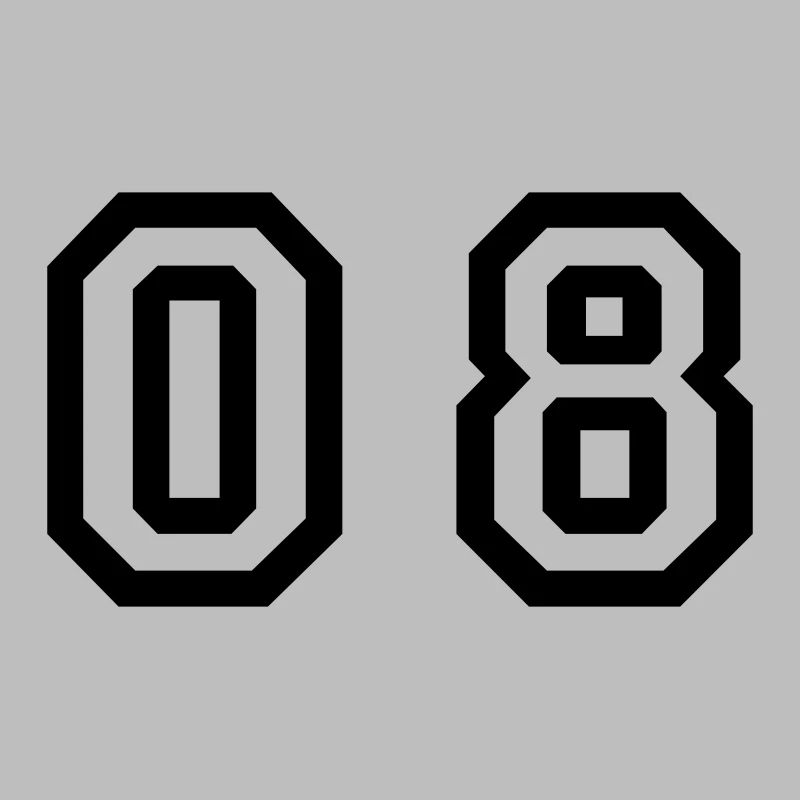number - 08 - zero eight