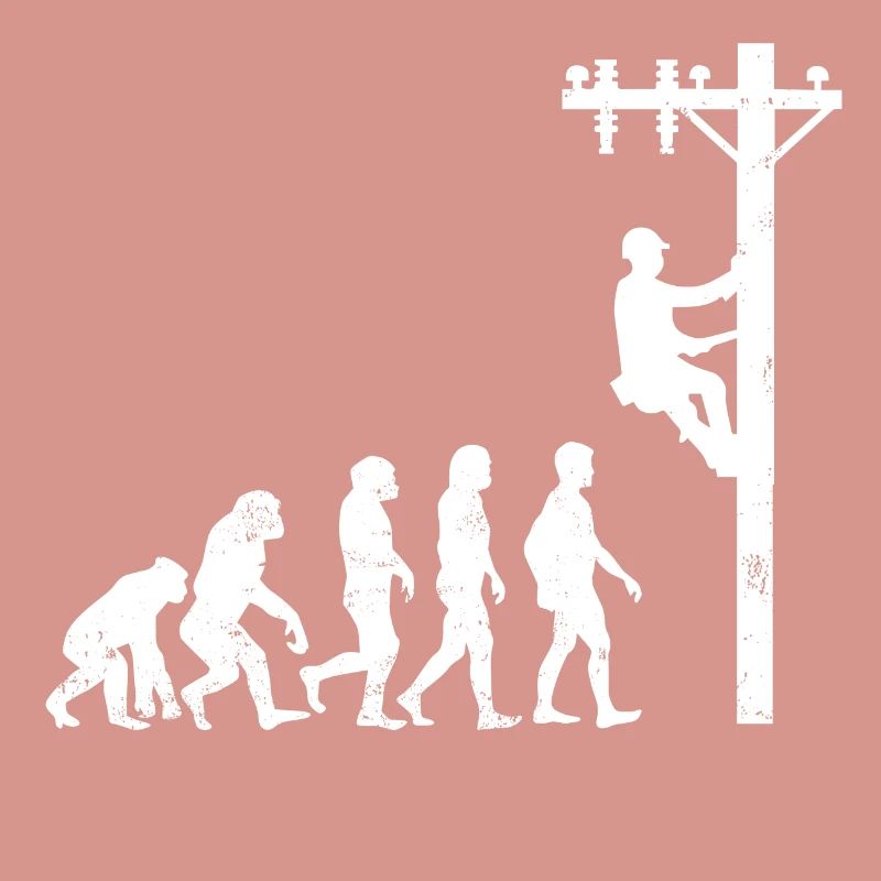 Elektriker evolution streckenarbeiter hochspannung