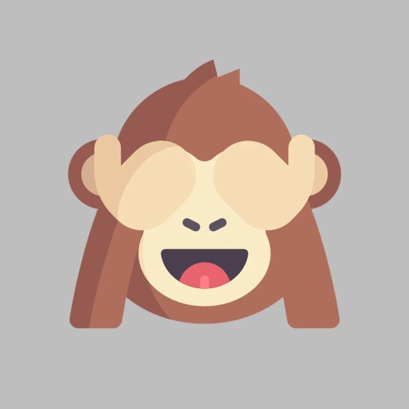 émoticône de singe mignon