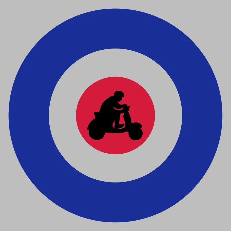 Target mit Rollerfahrer