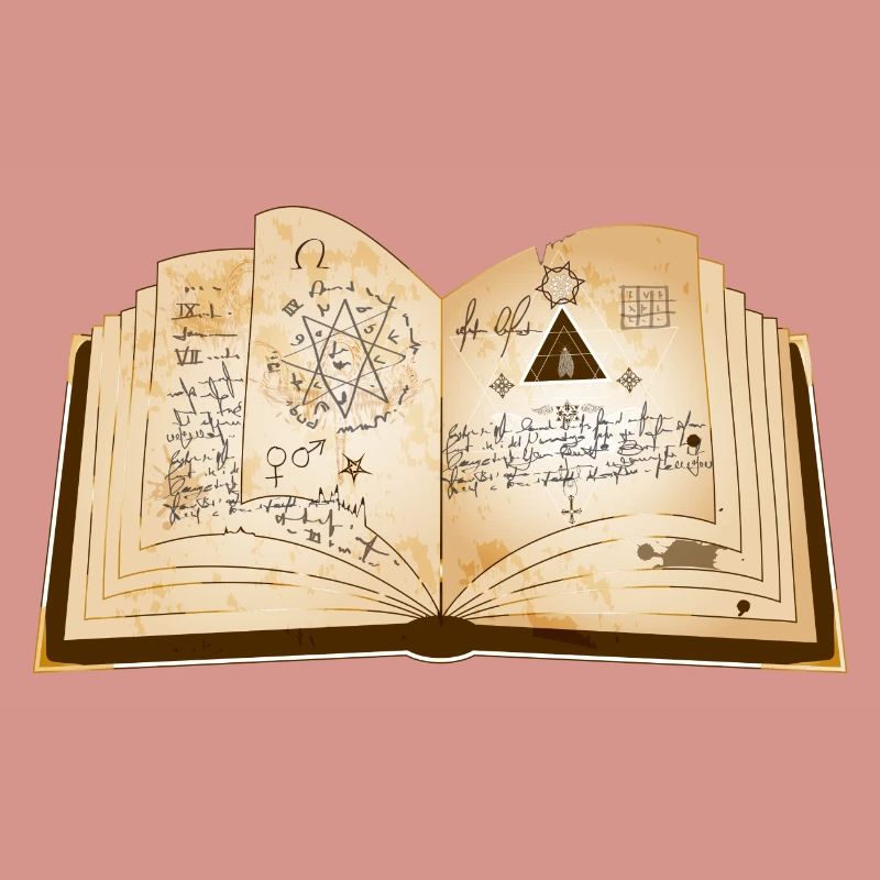 ancient magic book with ancient spells