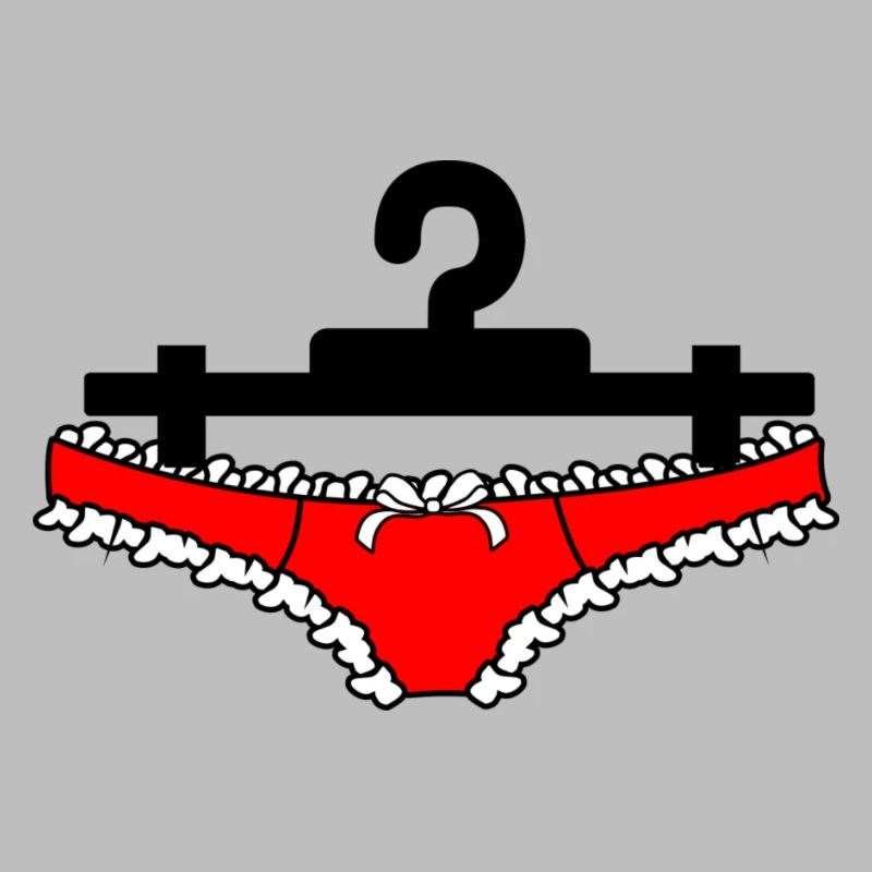 Dessous-Slips oder Damenunterhosen hängen an der Kleidung