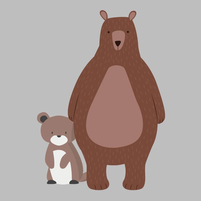 Mama Bär oder Papa Bär mit Babybär Bärchen