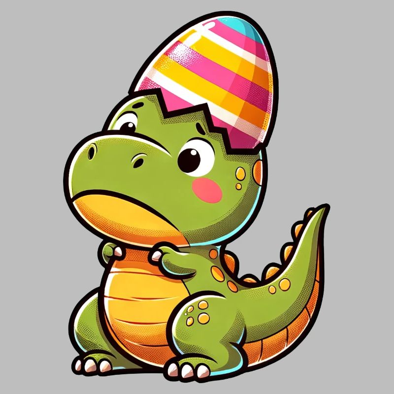 Easter T-Rex in Eggshell, Clumsy