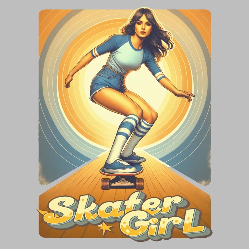 Skateuse sur un skateboard