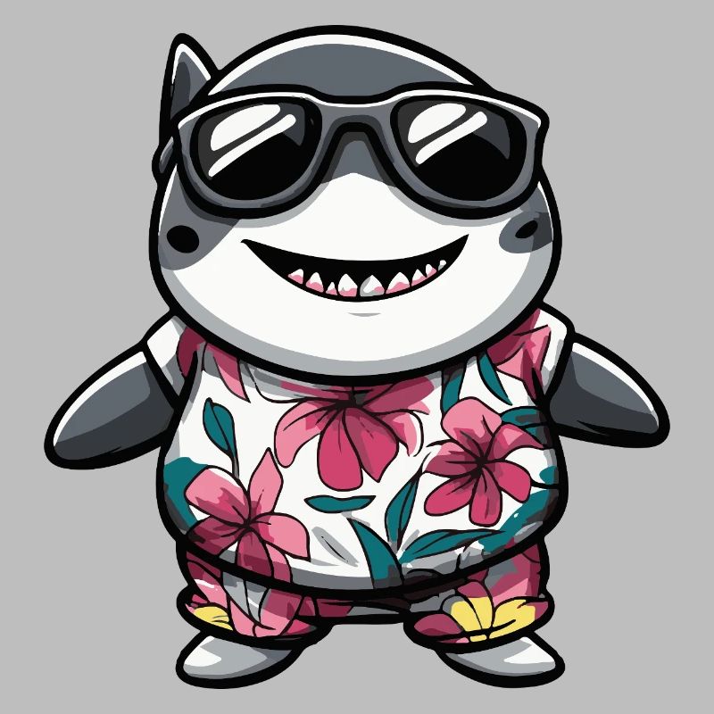 Vacances de bande dessinée de requin