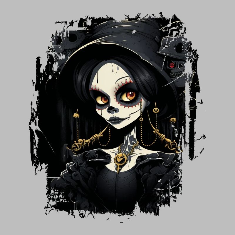 Süßes Gothic-Mädchen