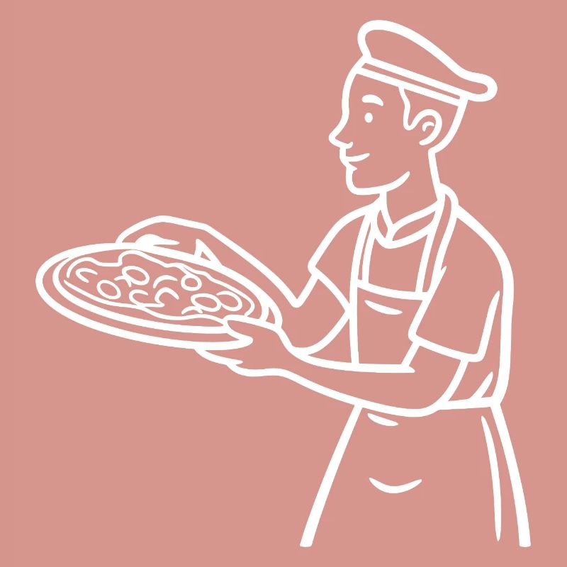 Pizza Baker Drawing