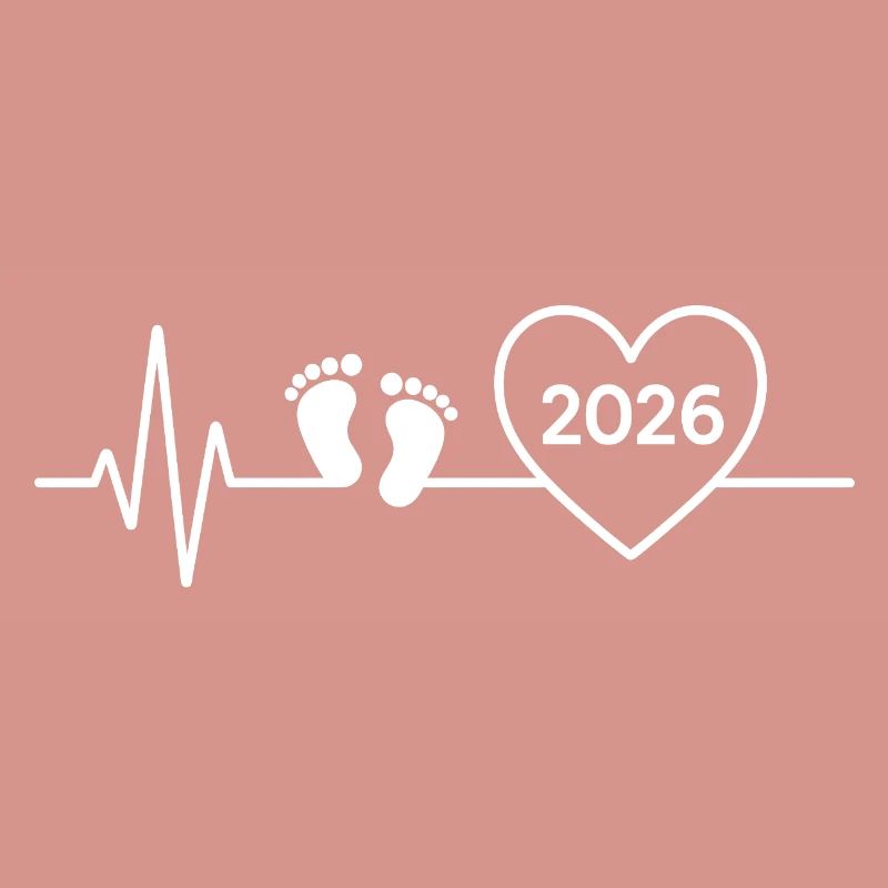 Baby 2026 Ankündigung des zukünftigen Babys, Mama oder Vaters