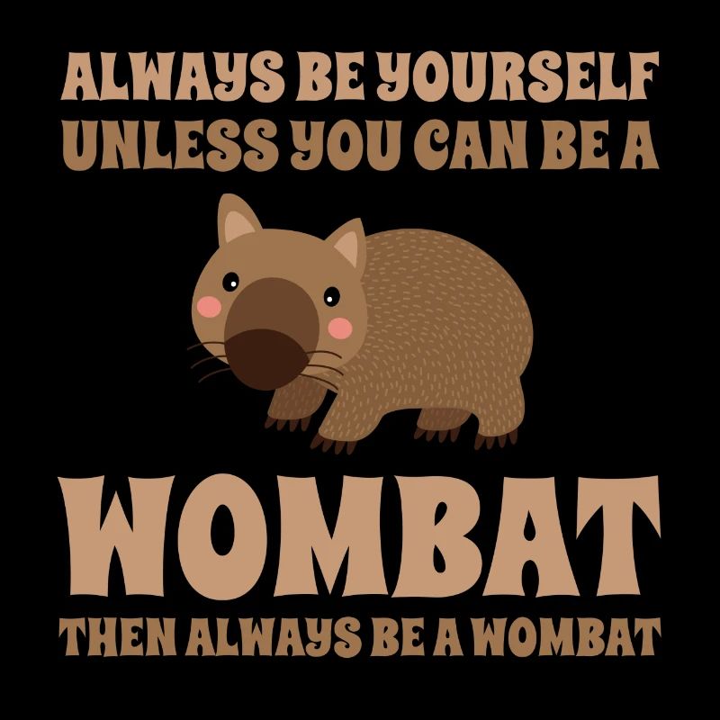 Süßer Wombat Australien Fan Reise Urlaub Spruch