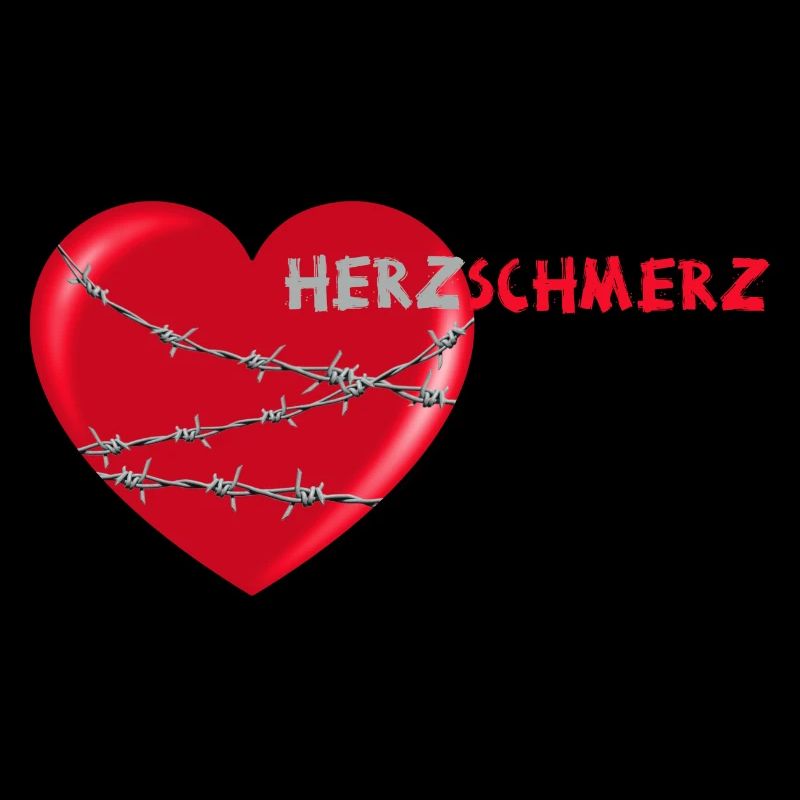 herzschmerz herz mit stacheldraht
