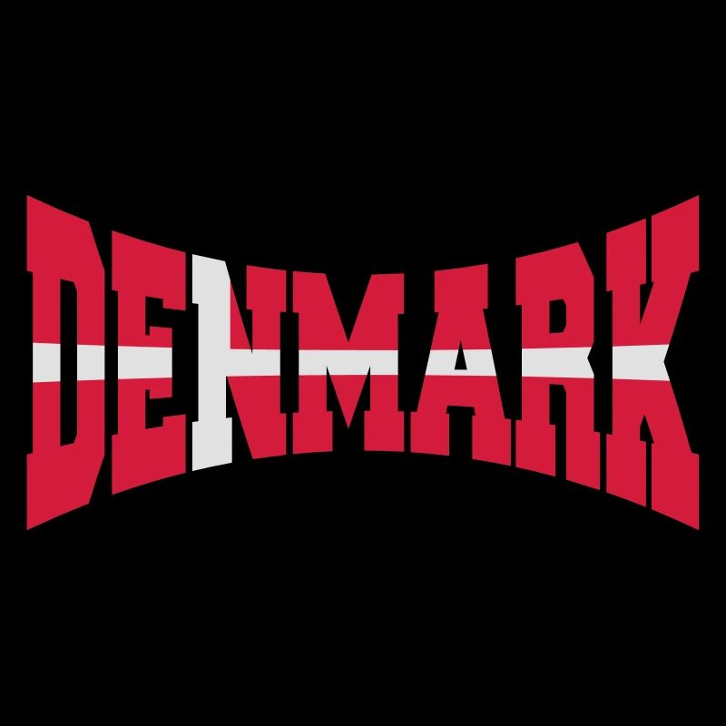 Denmark Danmark Flag Logo Design