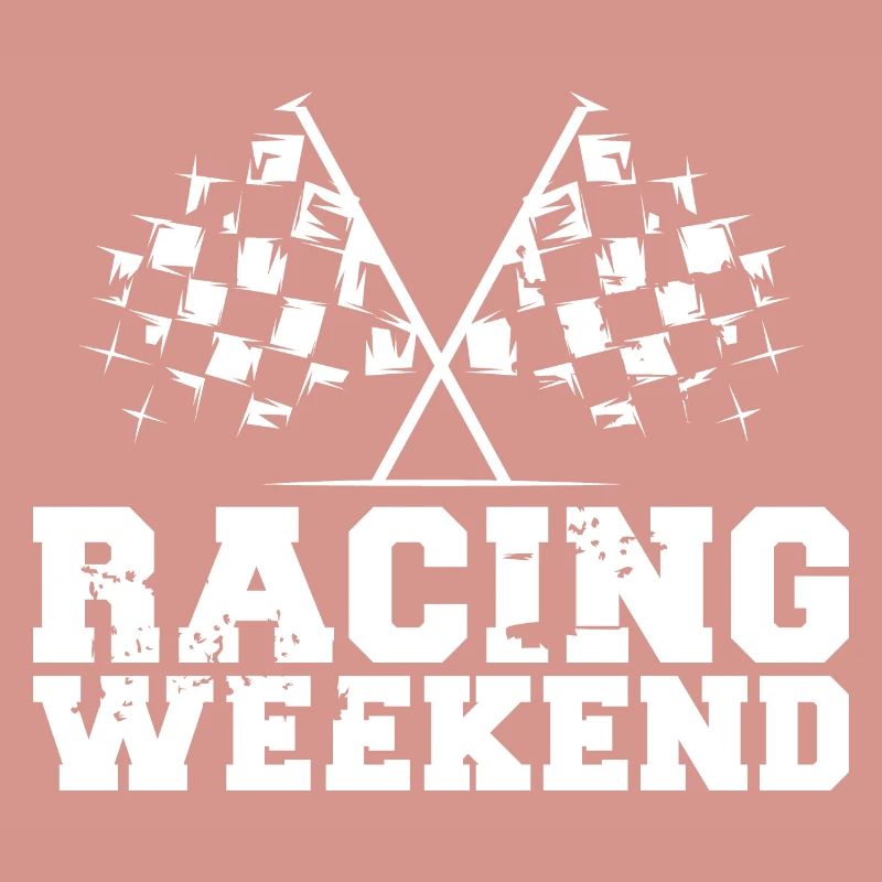 Voitures de week-end de course Symbole de course Drapeau