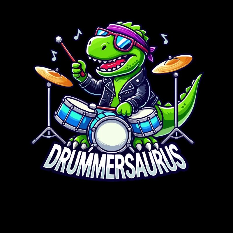Schlagzeuger, Schlagzeug, Drummer, Drummersaurus