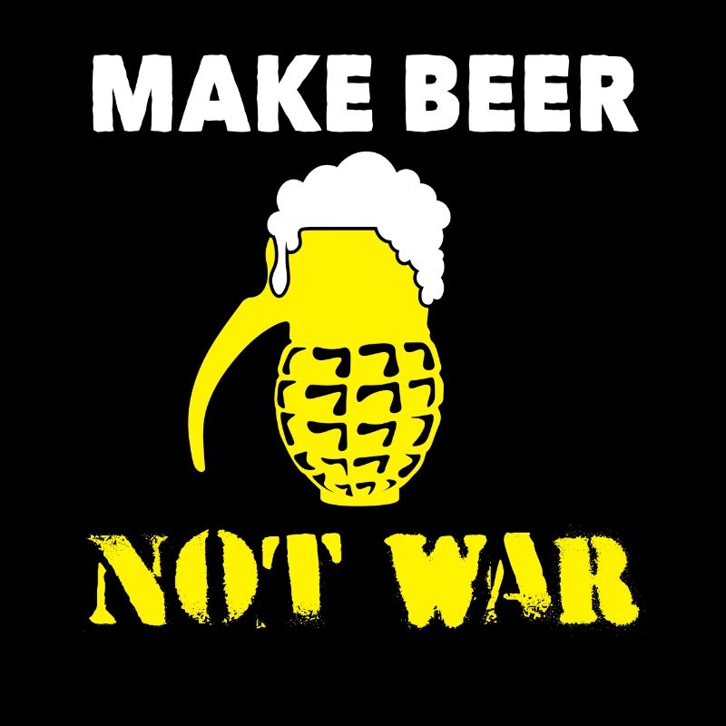 Bier Handgranate Frieden Krieg Statement Geschenk