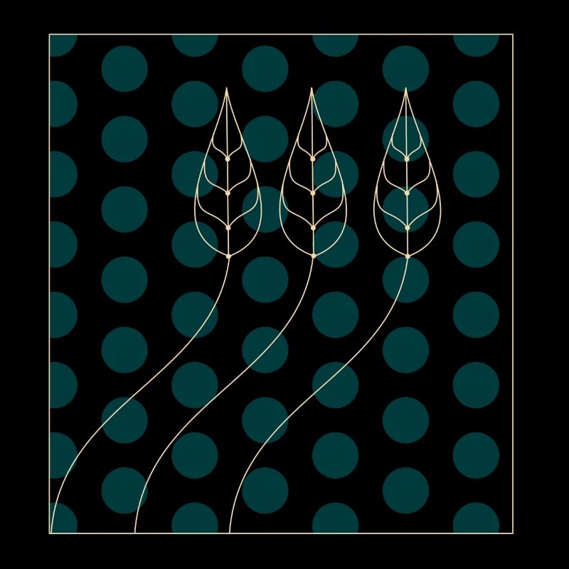 Motif végétal points