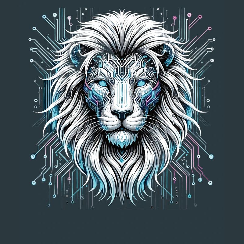 Techno-Savanne: Der digitale Löwe