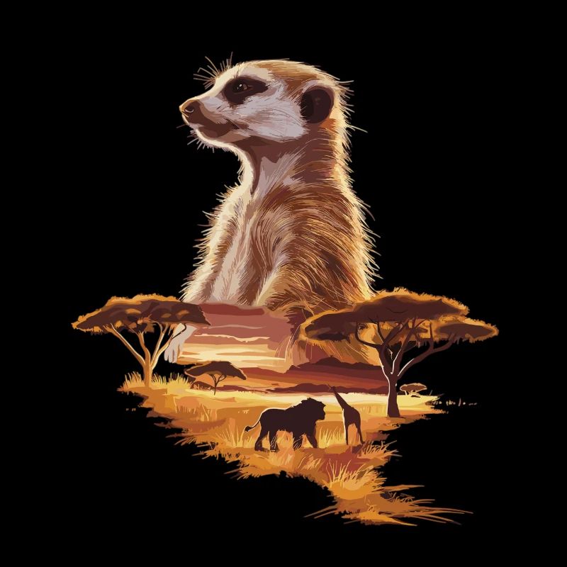Suricates dans la savane – Faune africaine