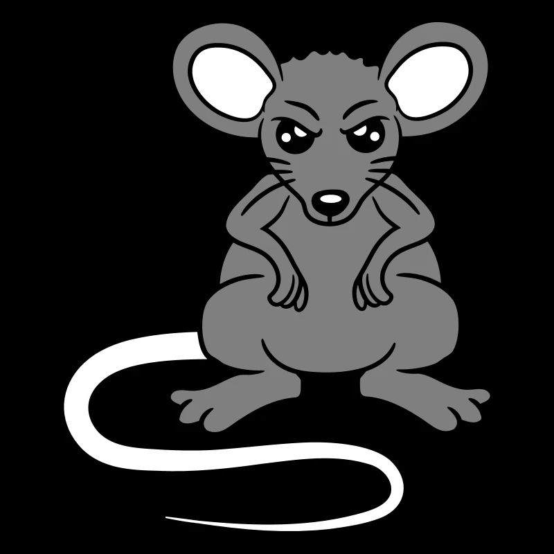 Maus Guckt Böse Wütend Frustriert Sauer Aggressiv