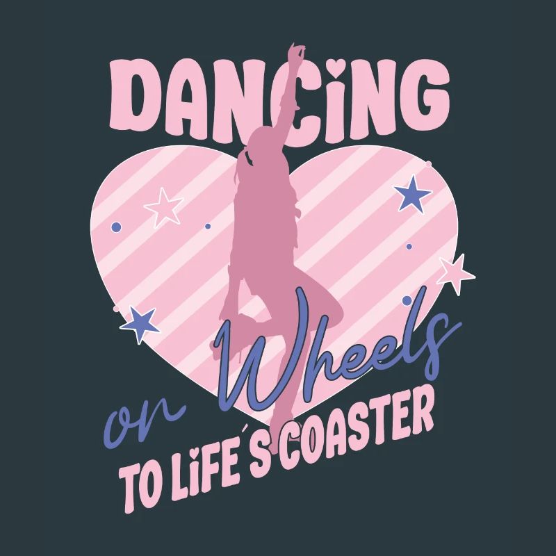Rollerskater Party Dancing On Wheels Gift Idea