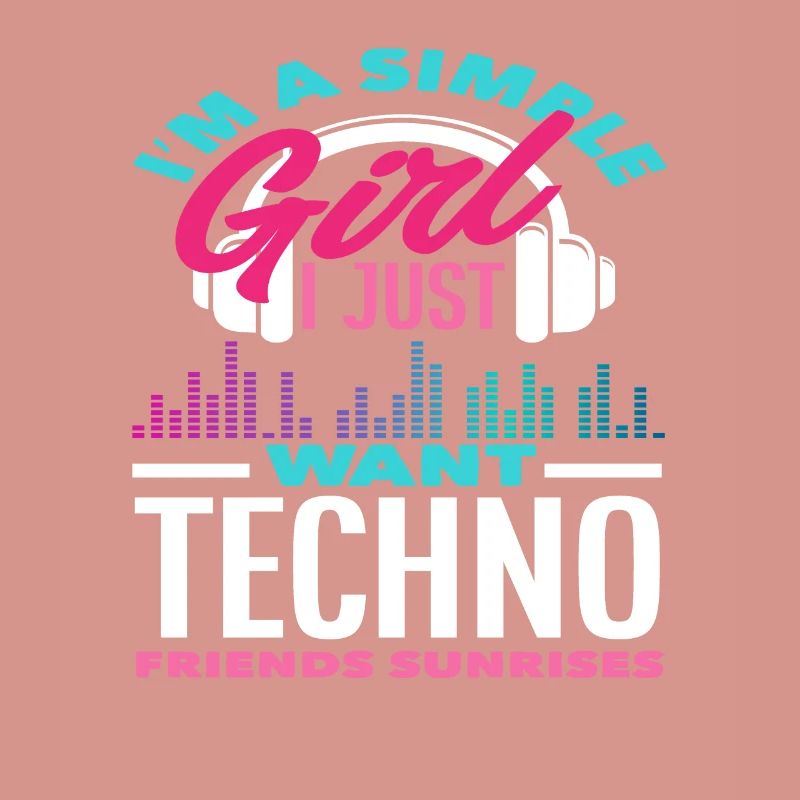 Techno Lover Einfache Mädchen Freunde