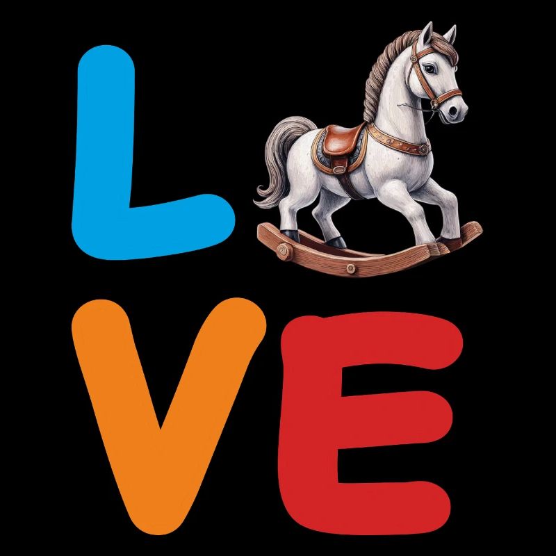 CHEVAL À BASCULE D’AMOUR