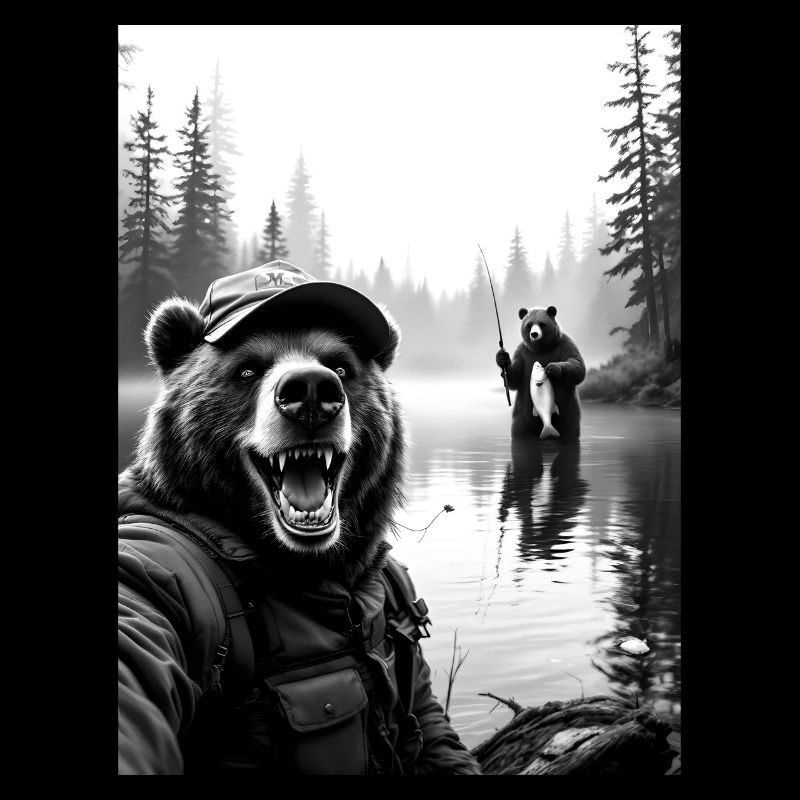 Fischerei Bär Selfie