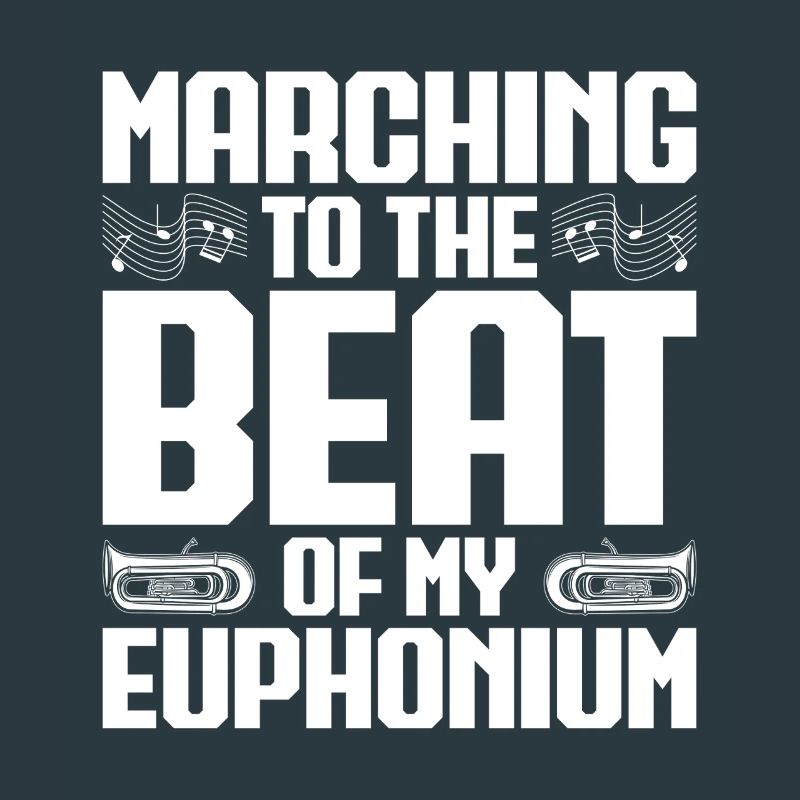 Bariton Player Marching The Beat Euphonium