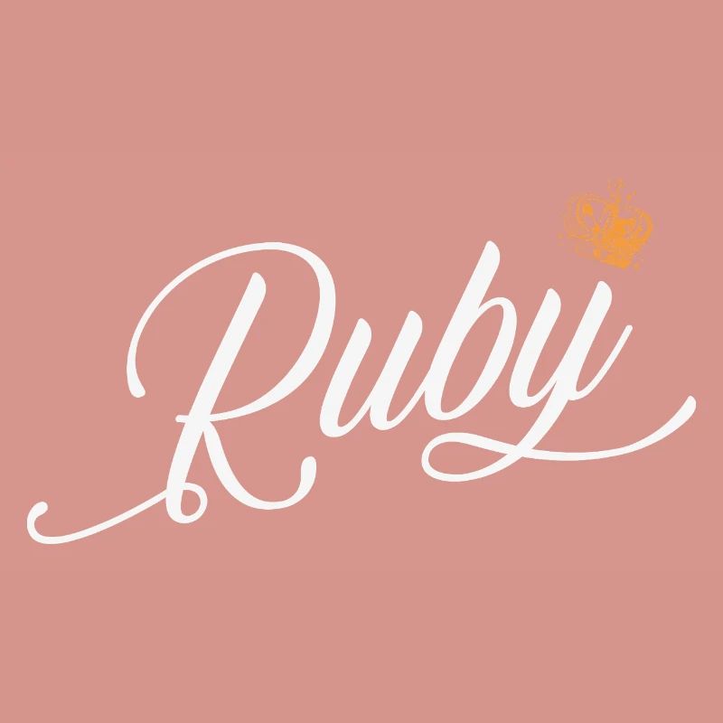 Ruby Custom Name for Women Kids Toddlers - Ruby