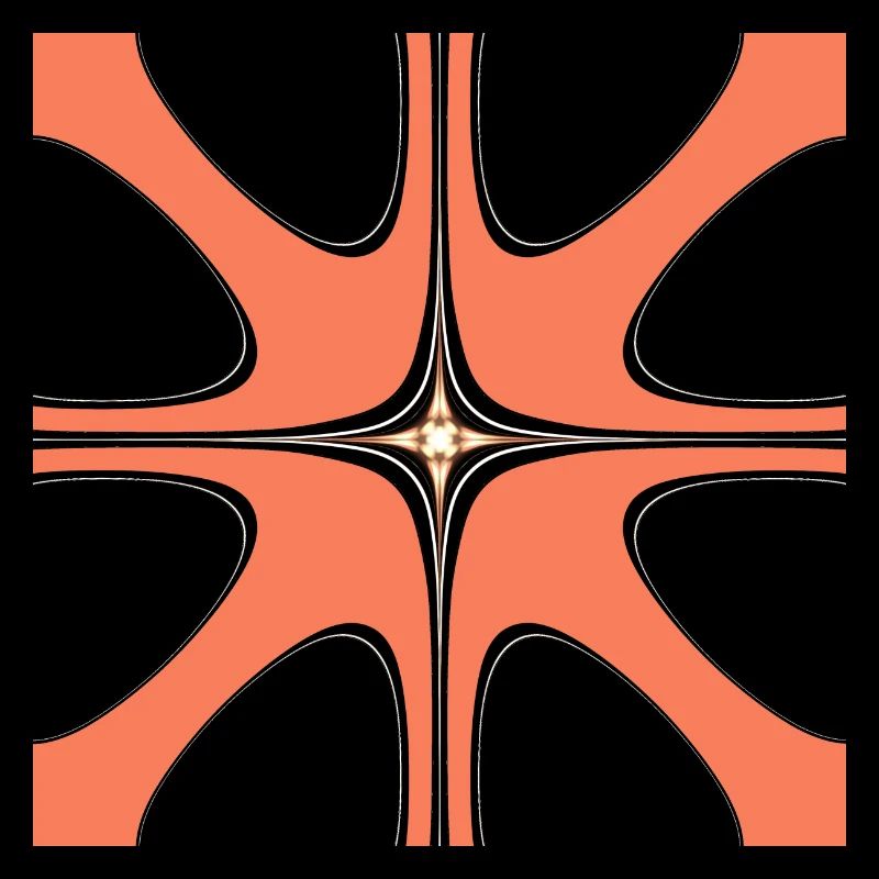 Abstract with a white pattern in the middle