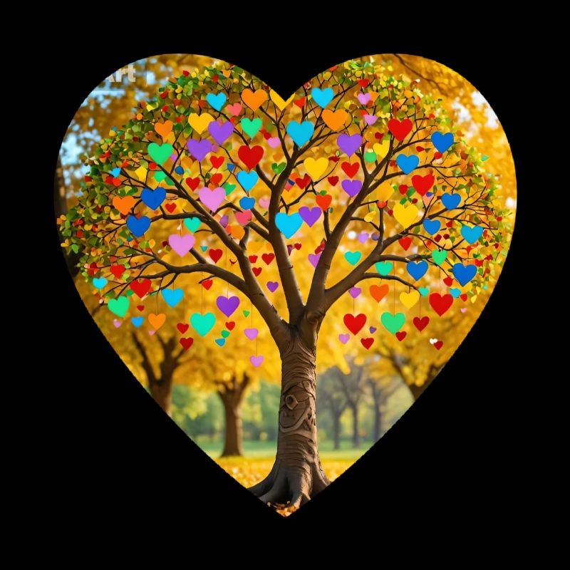 Baum mit Herzblättern