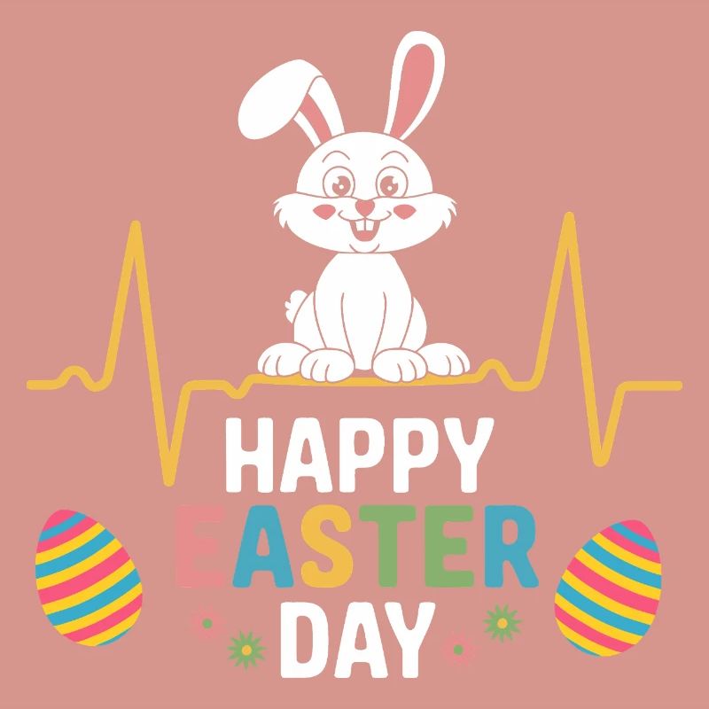Happy Easter Day Bunny Easter Eggs