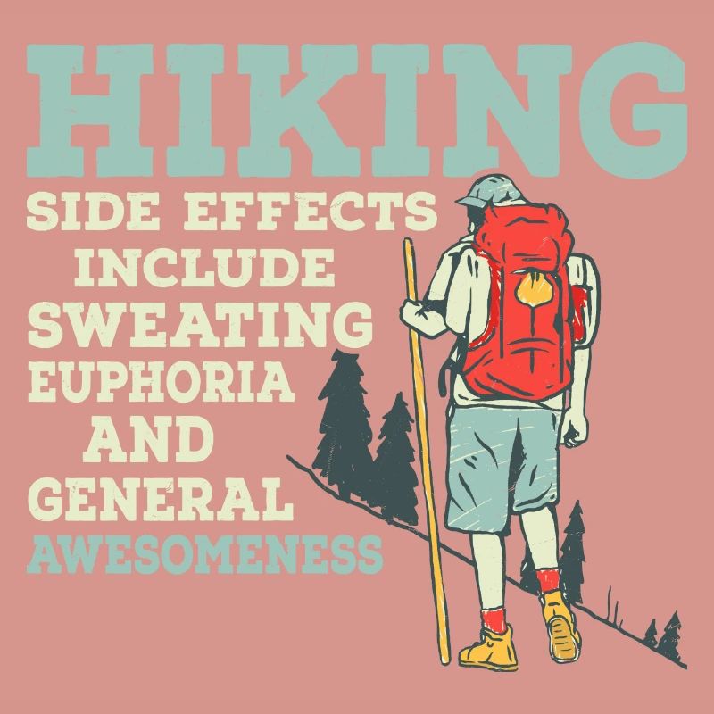 Hiking Side Effects Include Sweating Mountain Hike