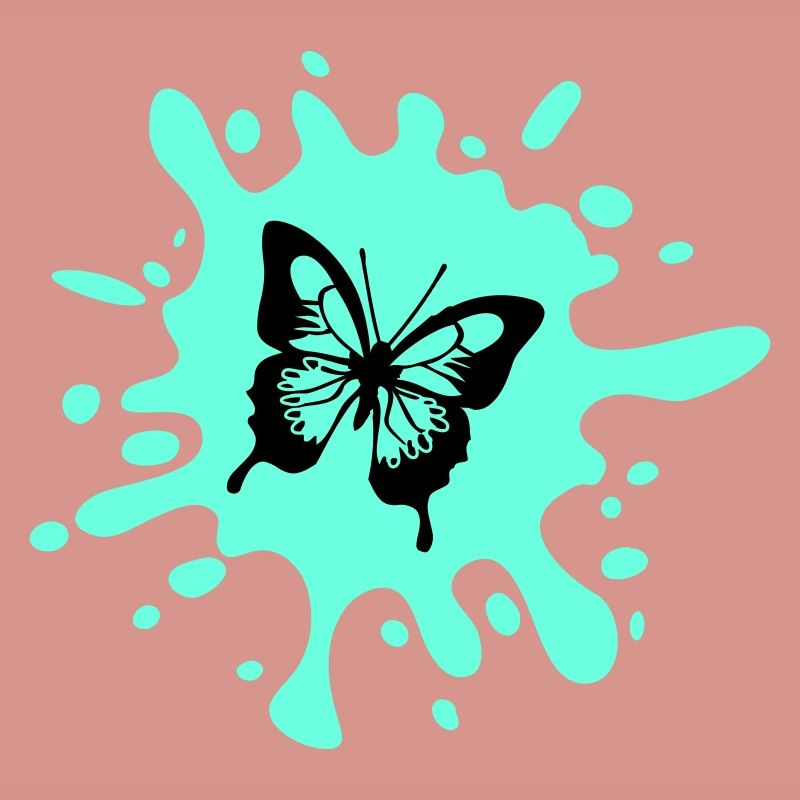Papillon éclaboussures de couleur
