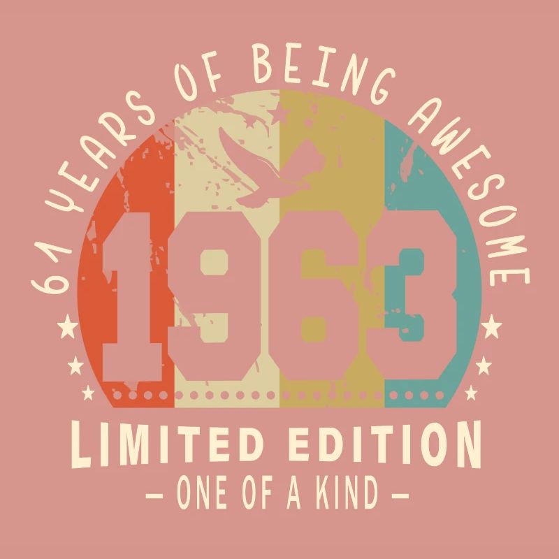 Original Born in 1963 Authentic Gift 1963 Bursdag
