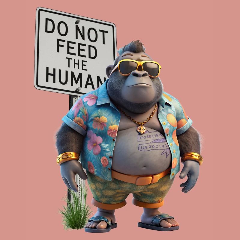 Gorilla Urlaub Unfug