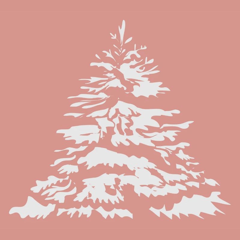 schneebedeckter Christbaum oder Tannenbaum