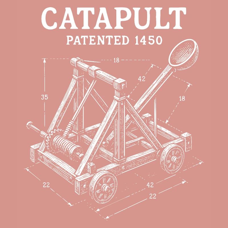 Conception de plan mécanique de catapulte