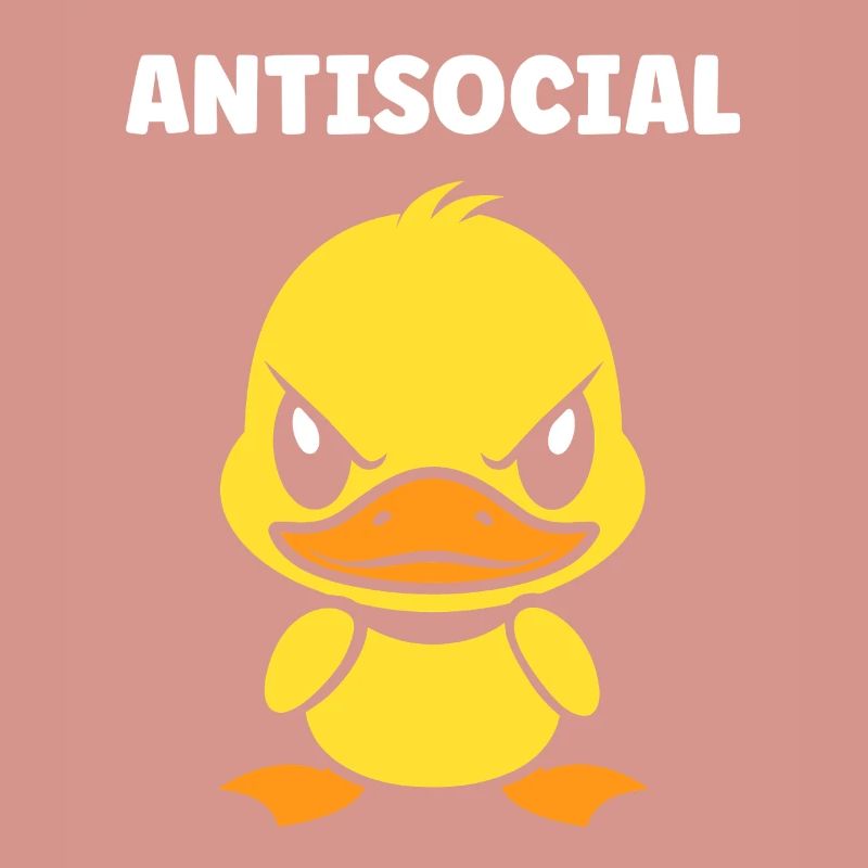 Grumpy Antisocial Duck